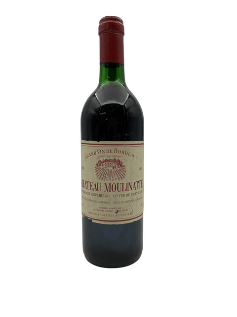 Bordeaux Supérieur Château Moulinatte 1985 vinflaske