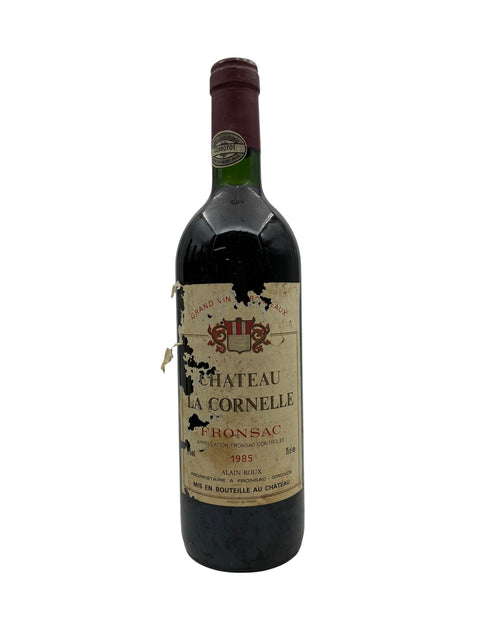 Chateau La Cornelle 1985 flaske fra Fronsac, Bordeaux