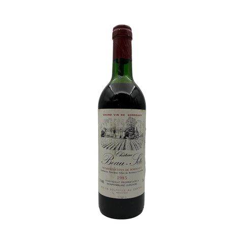 Flaske af Château Beau-Site rødvin årgang 1985 fra Bordeaux