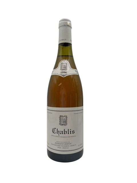 Flaske af Chablis Domaine Servin 1996 hvidvin