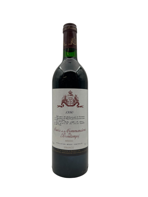 Flaske af Cuvée de la Commanderie du Bontemps 1990 rødvin