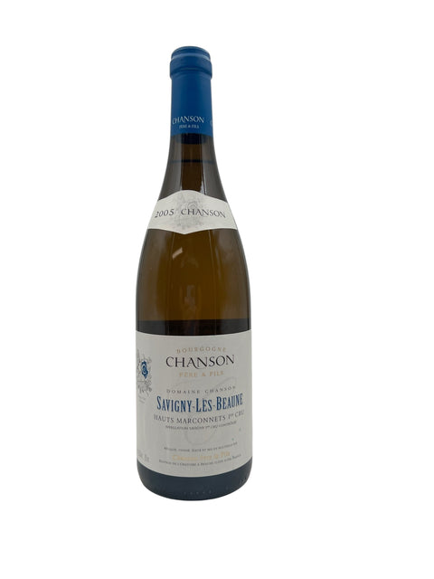 Flaske af Savigny-Les-Beaune Chanson 2005 hvidvin fra Bourgogne