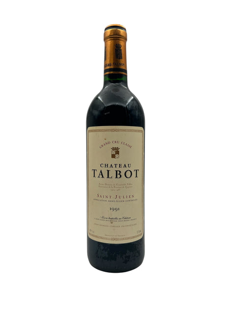 Flaske af Chateau Talbot 1991 rødvin