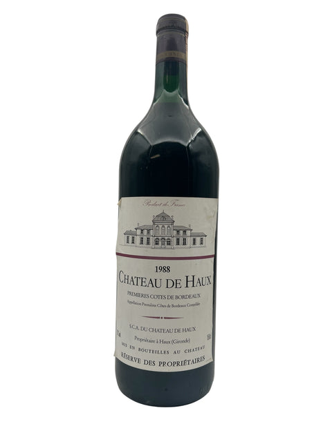 Flaske af Chateau de Haux 1988 fra Bordeaux