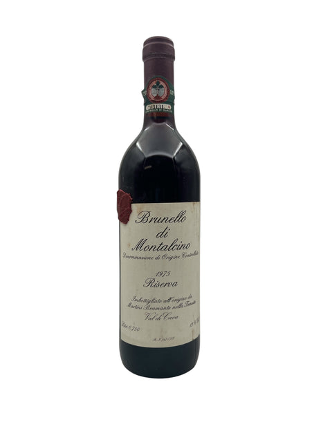 Flaske af Brunello di Montalcino 1975 Riserva rødvin