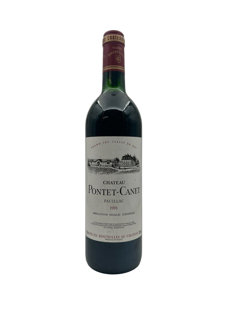 Château Pontet-Canet Pauillac 1991 flaske