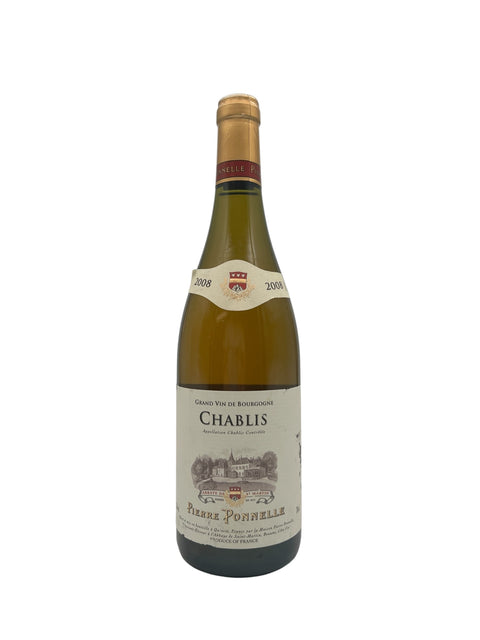 Flaske af Chablis Pierre Ponnelle 2008 hvidvin
