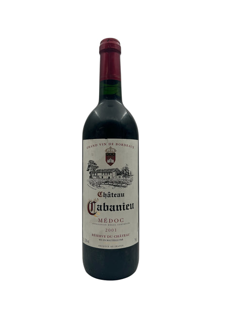 Flaske Château Cabanieu 2001 rødvin fra Bordeaux