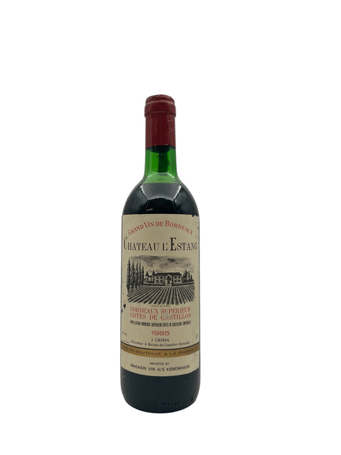 Flaske af Chateau l'Estang 1985 Bordeaux rødvin