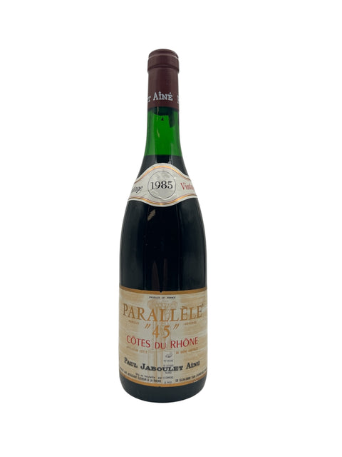 Flaske af Parallèle 45 Paul Jaboulet Aîné 1985 rødvin fra Côtes du Rhône