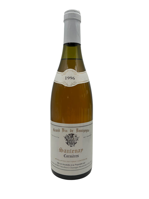 Flaske af Santenay Morey 1996 hvidvin