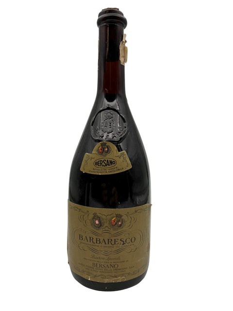 Flaske af Barbaresco Bersano rødvin fra 1975