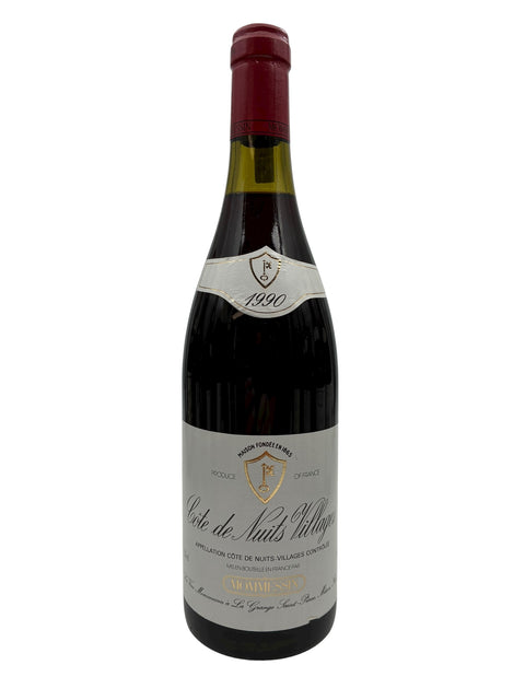 Flaske Côte de Nuits Villages Michel Gros 1990 rødvin
