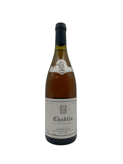 Flaske af Chablis Domaine Servin årgang 1998
