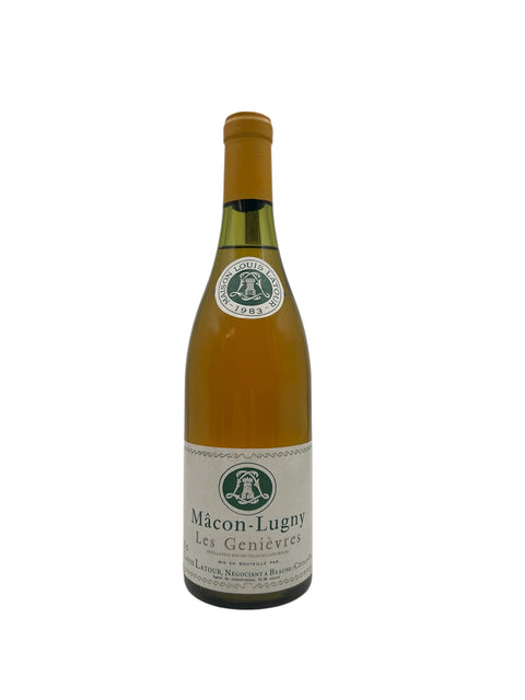 Flaske af Mâcon-Lugny Louis Latour 1983 hvidvin