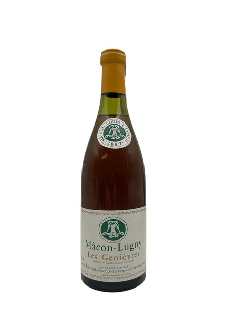 Flaske af Mâcon-Lugny Louis Latour 1987 hvidvin