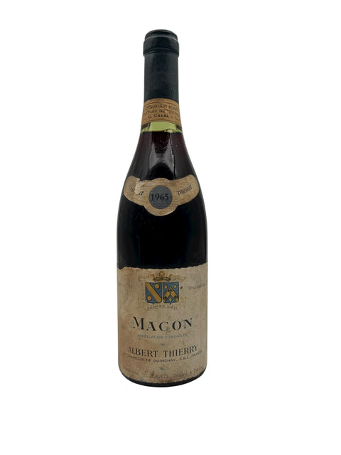 Flaske af Macon 1965 Albert Thierry rødvin