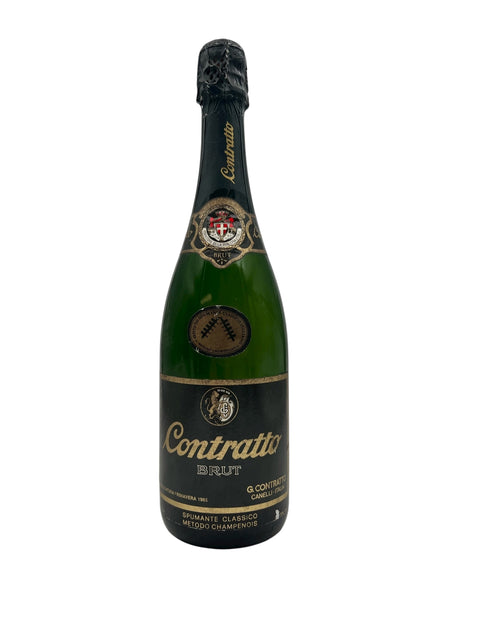 Flaske af Contratto Brut mousserende vin fra 1985