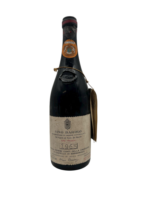 Flaske af Barolo Bersano 1967 - Vintage rødvin fra Italien