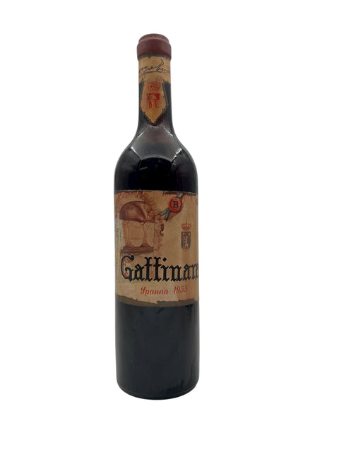 Flaske af Gattinara Spanna 1955 rødvin