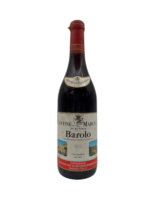 Flaske af Barolo Marchesi di Barolo 1979 rødvin