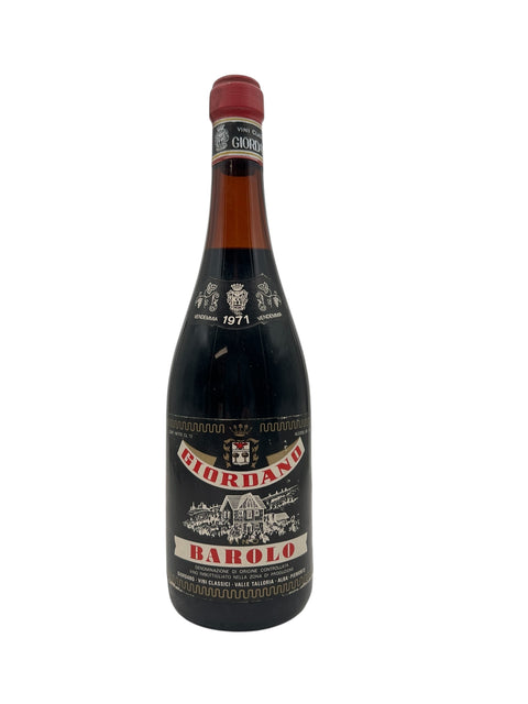 Flaske af Barolo Giordano 1971 rødvin
