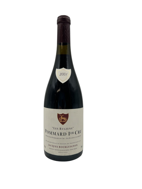 Les Rugiens Jacques Bourguignon 2001 rødvinflaske