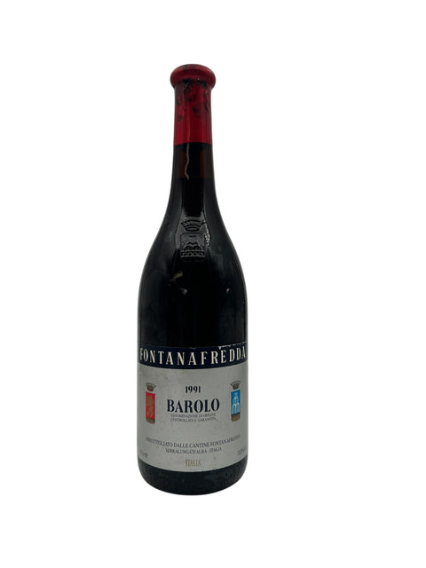 Flaske af Barolo Fontanafredda 1991 rødvin