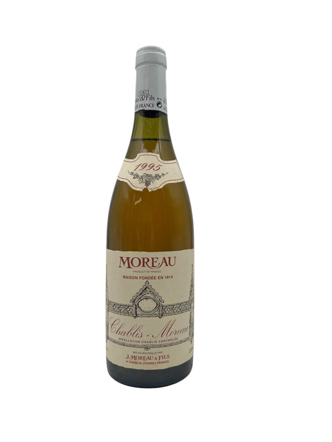 Flaske af Chablis Moreau 1995 hvidvin