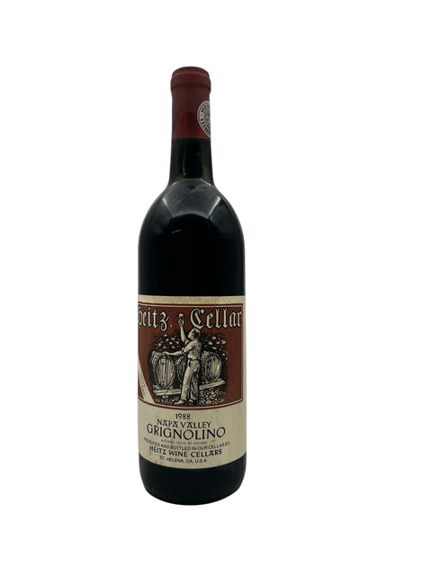 Flaske af Grignolino Heitz Cellar 1988 rødvin fra Napa Valley