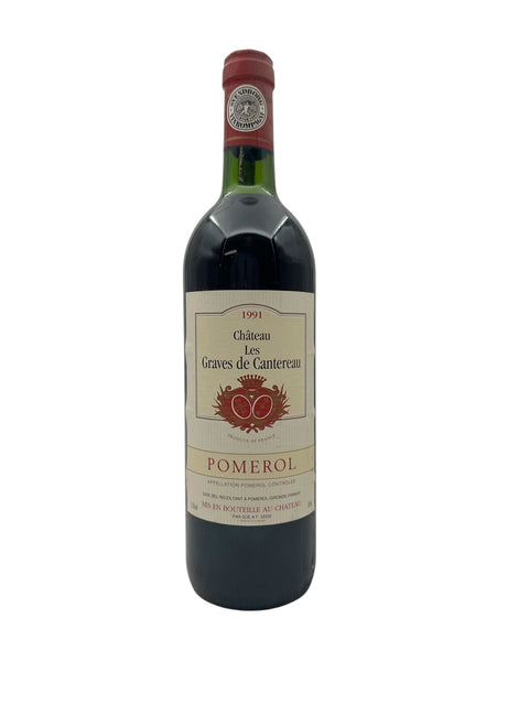 Flaske af Château Les Graves de Cantereau 1991 rødvin