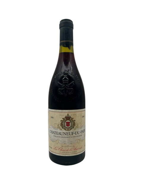 Flaske af Chateauneuf du Pape 1990 fra Les Caves de la Baratal