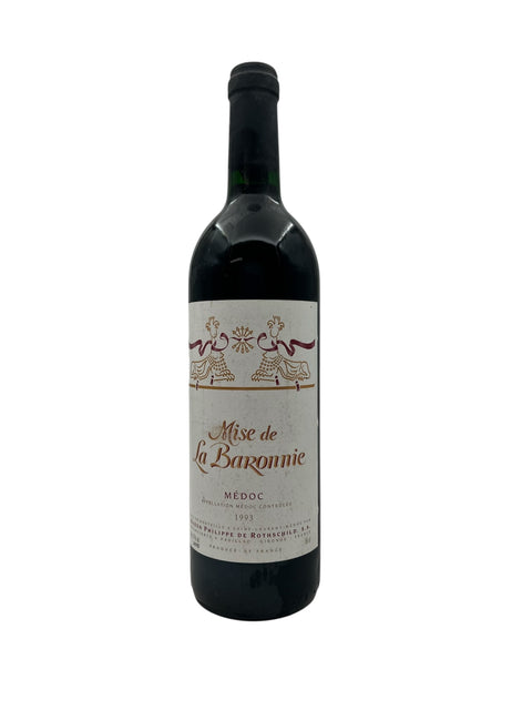Flaske af Mise de la Baronnie Baron Philippe de Rothschild rødvin fra 1993