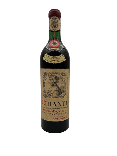 Flaske af Chianti Niccolò Machiavelli 1965 rødvin