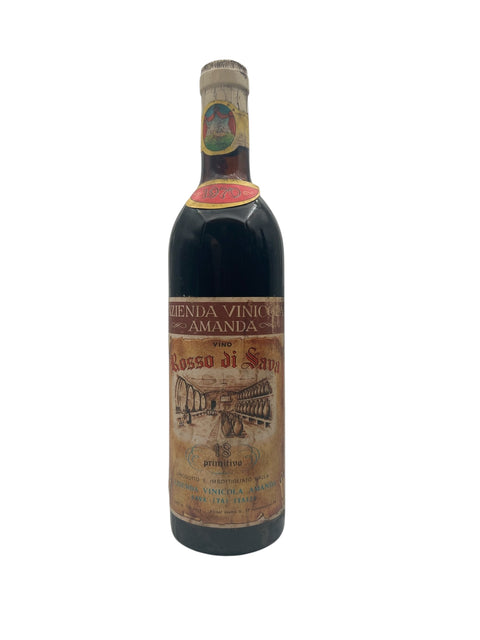 Flaske af rødvin Rosso di Sava 1970 fra Azienda Vinicola Amanda