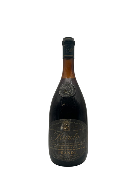 Flaske af Barolo Prandi 1967 rødvin