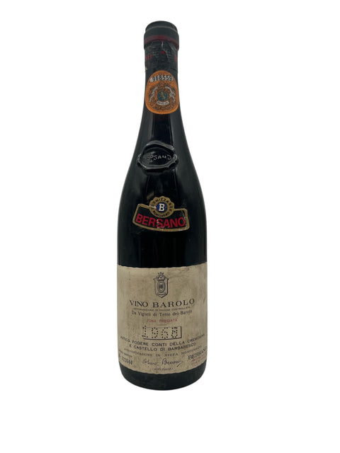 Barolo Bersano 1975 flaske italiensk rødvin