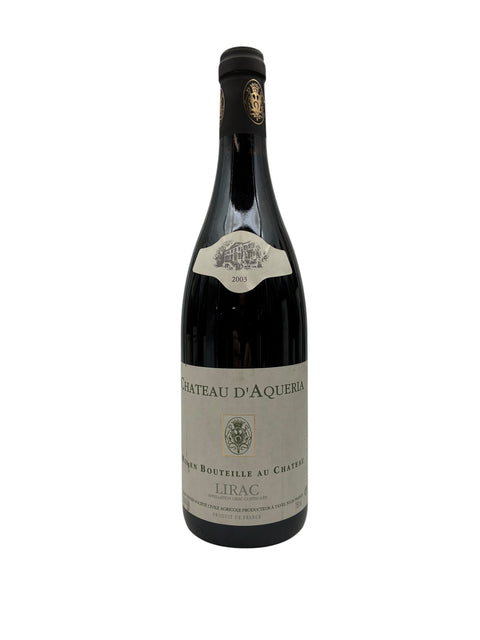 Flaske af Chateau d'Aqueria Lirac 2003 rødvin