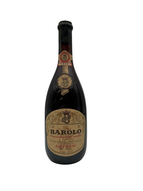 Flaske af Barolo Sartirano 1969 rødvin fra Piemonte