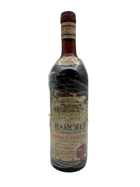 Flaske af Barolo Borgogno Francesco 1978 med etiket
