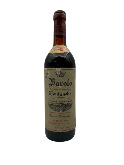 Flaske af Barolo Montanello 1975 rødvin