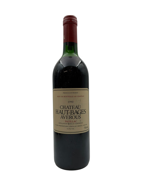 Flaske af Chateau Haut-Bages Averous 1990 rødvin