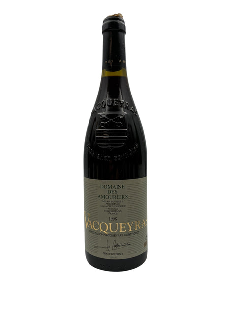 Flaske af Vacqueyras Domaine des Amouriers 1998 rødvin