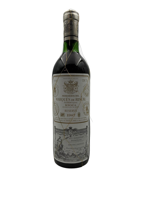 Flaske af Reserva Herederos del Marqués de Riscal 1987