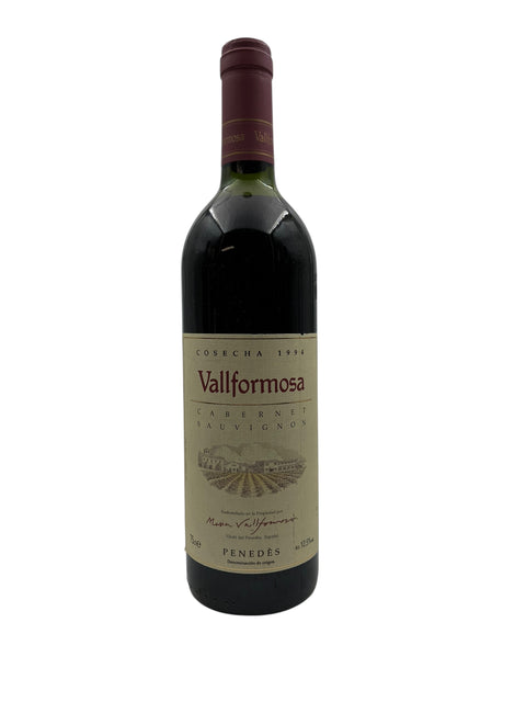 Flaske af Cabernet Sauvignon Vallformosa 1994 rødvin