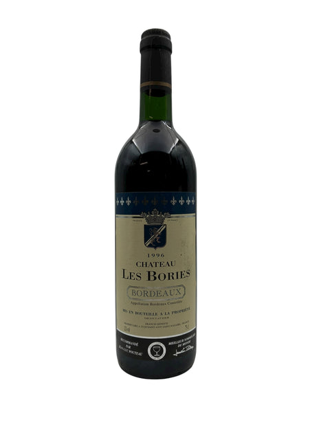 Flaske af Chateau Les Bories 1996 rødvin fra Bordeaux