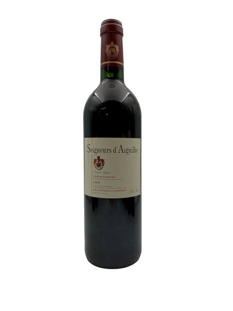 Seigneurs d'Aiguilhe 1999 flaske med rød etikette