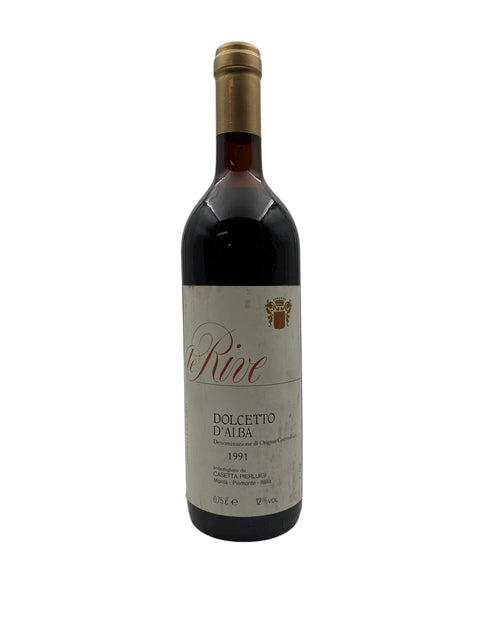 Dolcetto d'Alba Le Rive 1991 rødvin flaske