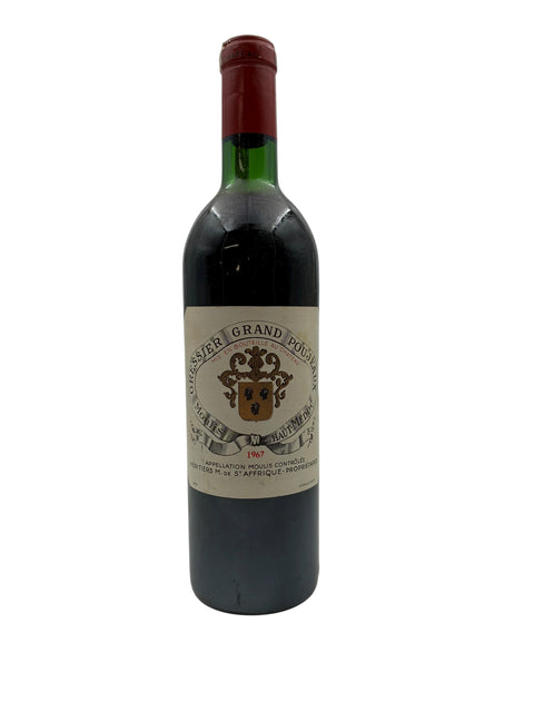 Flaske af Château Gressier Grand Poujeaux 1967 rødvin