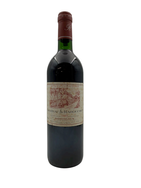 Flaske af Château de Rabouchet 1989 rødvin fra Bordeaux